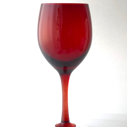 【たこG様用】ススキに月 〜花札ガラスのワイングラス 5枚目の画像