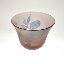 [木盒] 多摩櫻花-粉藍色玻璃 Ochoko Guinomi [定做] 第3張的照片