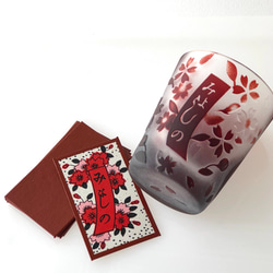 [Hanafuda Glass] Sakura Miyoshi&#39;s Glass Choko Guinomi Sake S 第1張的照片