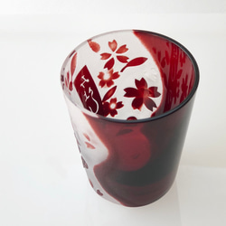 [Hanafuda Glass] Sakura Miyoshi&#39;s Glass Choko Guinomi Sake S 第2張的照片