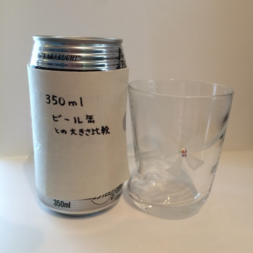 長靴の形のグラス リボンと雪とスワロフスキー（3個セット） グラス  