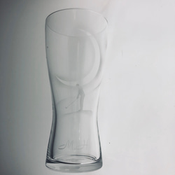 食洗器OK　ビールグラス　三日月夜のゴルフ(受注製作)/Kubire tall glass 6枚目の画像