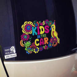 車內的孩子♡汽車標誌無邊框貼紙 第3張的照片