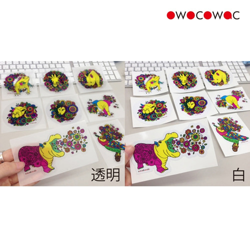 アニマル防水ステッカー♥サイ シール・ステッカー owocowac