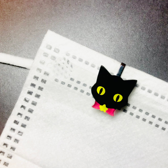 再販】猫ちゃんのマスククリップ（黒猫・白猫・サバトラ・茶トラ・三毛 