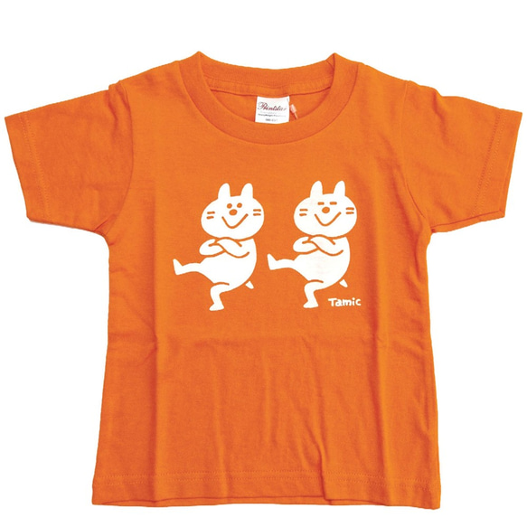 ▶ネコＴシャツ◀チビねこダンス---キッズ---★100サイズ★ 4枚目の画像