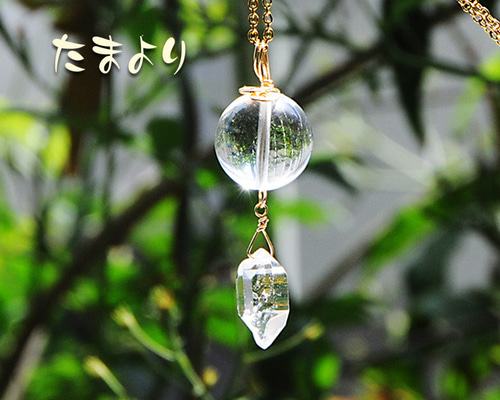 「レムリアの妖精」レムリアンシードクリスタルとハーキマーダイヤモンドのペンダントトップ01
