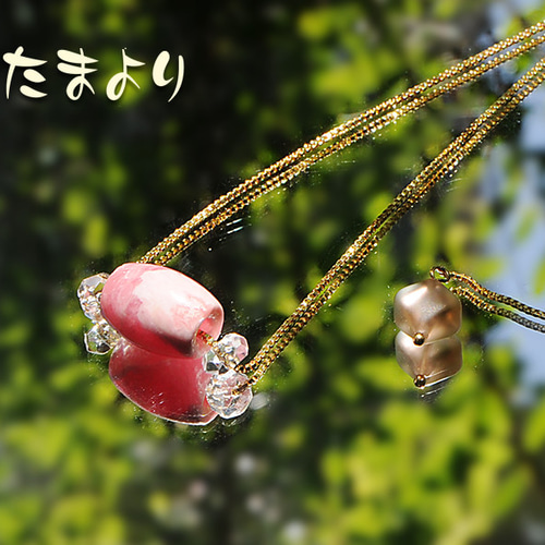 カリスの抱擁」インカローズのネックレス2（シルバー925に18kgf 