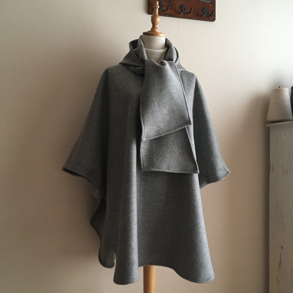 カシミヤマントコート 美品 vermeil par iena ラムカシミヤ マント