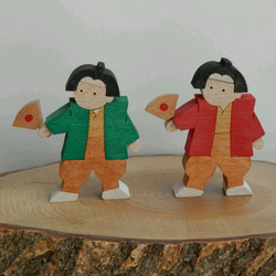 五月人形　桃と桃太郎(小)　A.赤　B.緑 3枚目の画像