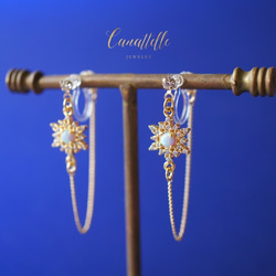 【◆再販開始◆】オパール・トワイライト・ノンホールピアス（イヤリング） ~opal twilight~ 1枚目の画像