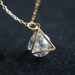 14kgf トライアングル・ジルコニア・ネックレス ~ triangle zircon ~ 1枚目の画像