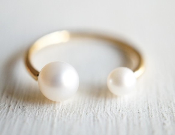 ツイン・パール・リング ~ twin pearl ring ~ 4枚目の画像