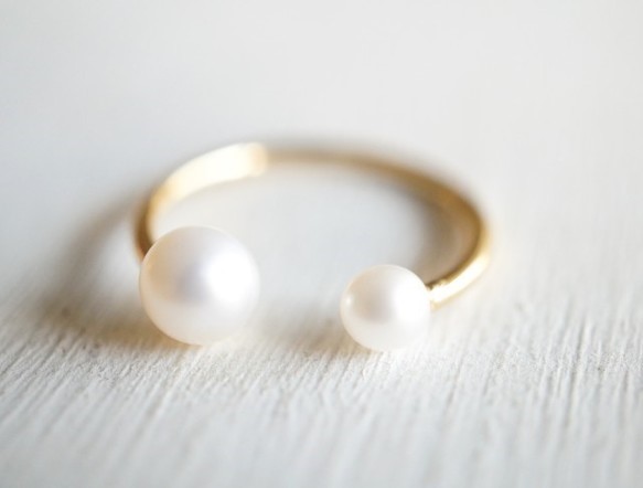 ツイン・パール・リング ~ twin pearl ring ~ 2枚目の画像