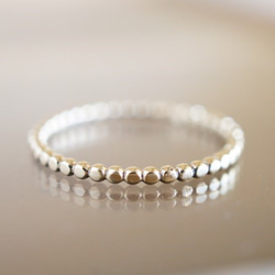 【☆本日まで☆】K10 Gold◆ペブル・ドット・リング ~bubbly~ 4枚目の画像