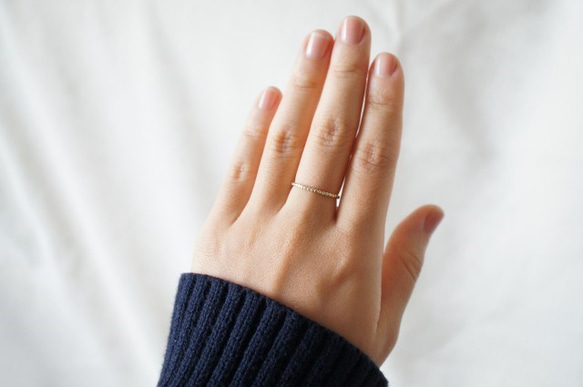 【☆本日まで☆】K10 Gold◆ペブル・ドット・リング ~bubbly~ 2枚目の画像