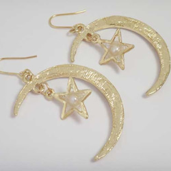 moon＆star pierce(ビジュー） 5枚目の画像