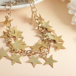 星いっぱいキラキラブレスレット☆(gold) 2枚目の画像