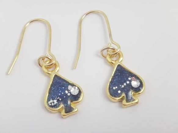 spade jewelry pierce(blue ) 2枚目の画像