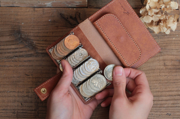 個性的なコンパクト財布 / Coin Wallet Ⅱ *D BROWN　コインキャッチャー 6枚目の画像