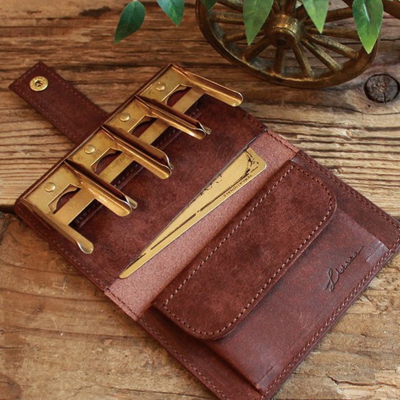 超個性的な極小財布 / Coin Wallet Ⅱ *D BROWN　コインキャッチャー ( GOLD ) 5枚目の画像