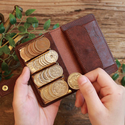 超個性的な極小財布 / Coin Wallet Ⅱ *D BROWN　コインキャッチャー ( GOLD ) 8枚目の画像