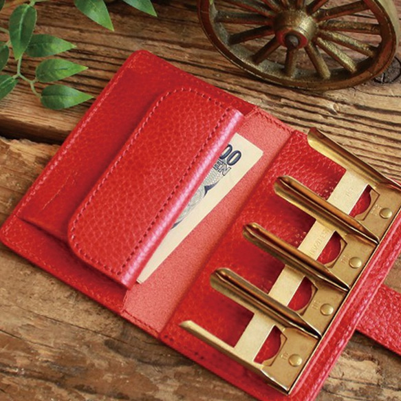 超個性的な極小財布 / Coin Wallet Ⅱ / RED コインキャッチャー ( GOLD ) 6枚目の画像