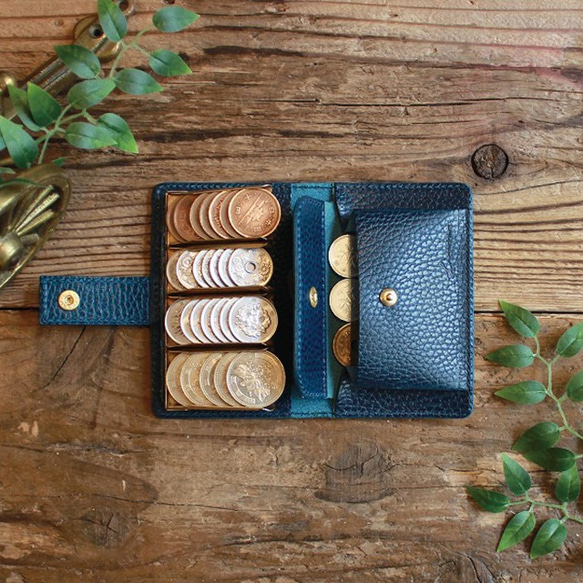 超個性的な極小財布 / Coin Wallet Ⅱ *DARK BLUE コインキャッチャー ( GOLD ) 3枚目の画像