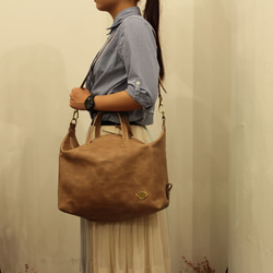 *送料無料* 2way Boston Bag / SAND BEIGE 6枚目の画像