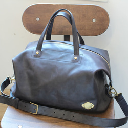 *送料無料* 2way Boston Bag / BLACK *レザーバッグ*ボストンバッグ 2枚目の画像