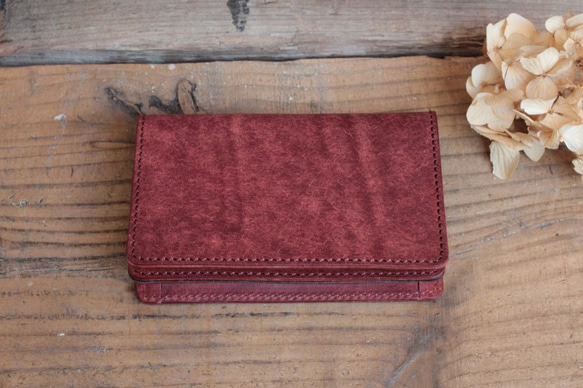 Takashi.S 様専用ページ Name Card Case / BRICK RED（単色、ボタン付き） 2枚目の画像