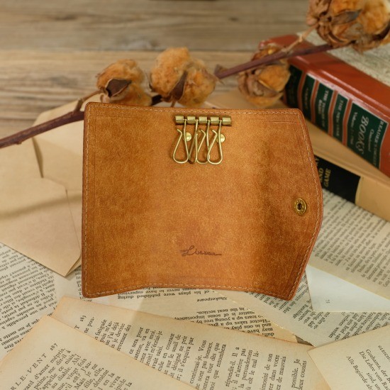 【イタリアンレザー】Key Case / CAMEL *レザーキーケース*プエブロ