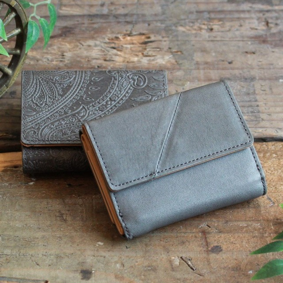 Soft Leather Mini Wallet / CHARCOAL GREY 2枚目の画像