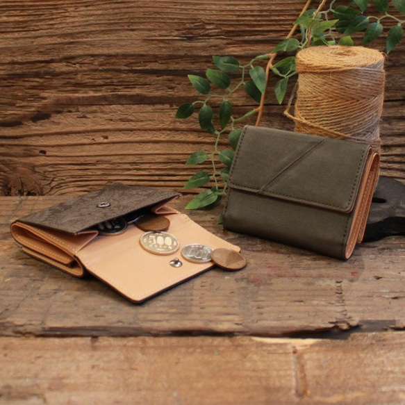 Soft Leather Mini Wallet / CHARCOAL GREY 4枚目の画像