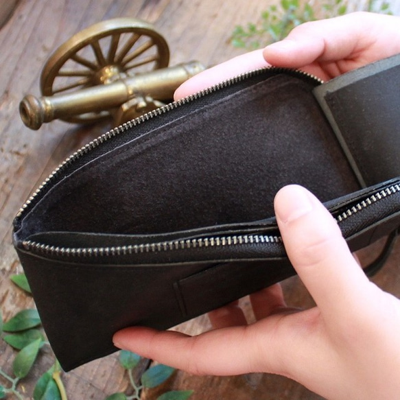 薄くて軽いお財布 / Pueblo Compact Wallet**Black 10枚目の画像