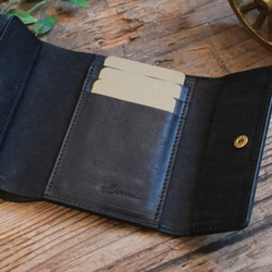 スタンダードな二つ折り財布 / Folded Wallet  *BLACK (右利き用) 5枚目の画像