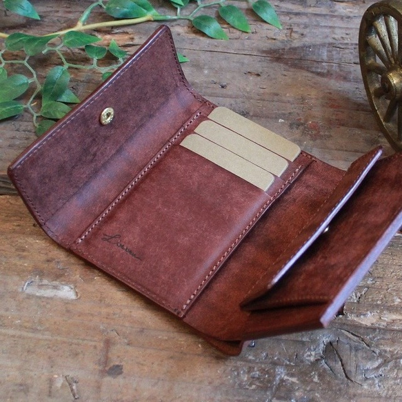 スタンダードな二つ折り財布 / Folded Wallet *D BROWN (左利き用) 5枚目の画像