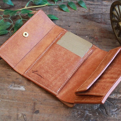 スタンダードな二つ折り財布 / Folded Wallet *CAMEL (左利き用) 5枚目の画像