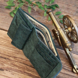 スタンダードな二つ折り財布 / Folded Wallet *BLUE GREEN (右利き用) 8枚目の画像