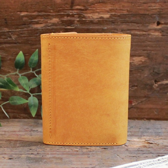 スタンダードな二つ折り財布 / Folded Wallet *YELLOW (右利き用) 3枚目の画像