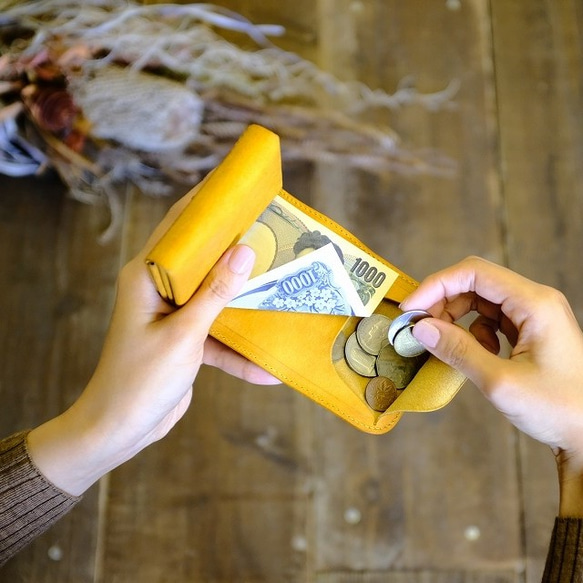 Tiny Wallet / YELLOW *小さい*ミニ 5枚目の画像