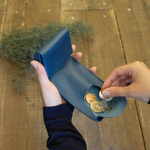 Tiny Wallet / A BLUE *小さい*ミニ 3枚目の画像