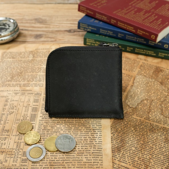 薄くて小さいお財布 / Compact Wallet Half *Black 3枚目の画像