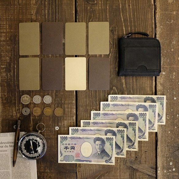 薄くて小さいお財布 / Compact Wallet Half *Black 4枚目の画像