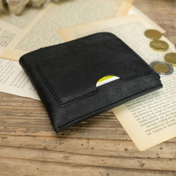 薄くて小さいお財布 / Compact Wallet Half *Black 5枚目の画像