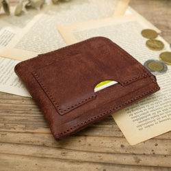 薄くて小さいお財布 / Compact Wallet Half *D Brown 5枚目の画像