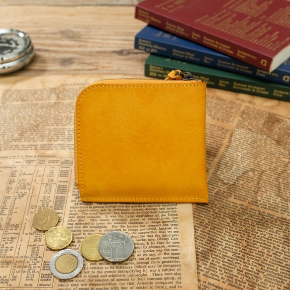 薄くて小さいお財布 / Compact Wallet Half *Yellow 3枚目の画像