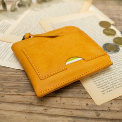 薄くて小さいお財布 / Compact Wallet Half *Yellow 5枚目の画像