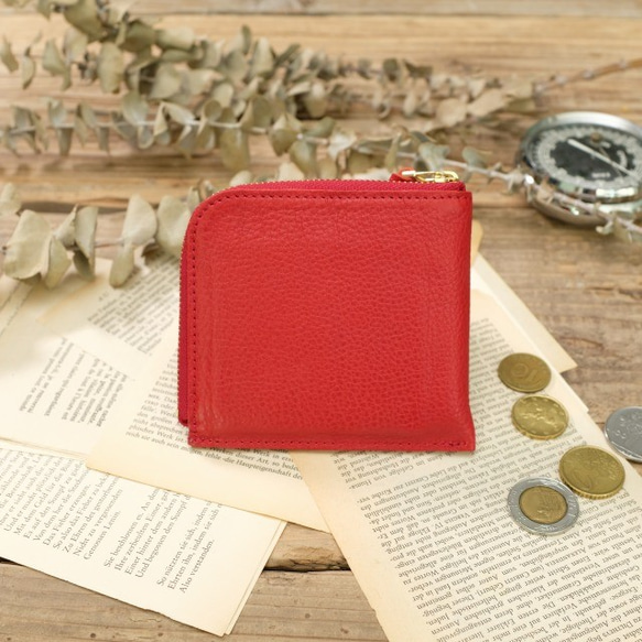 薄くて小さいお財布 / Compact Wallet Half *Arizona Red 3枚目の画像
