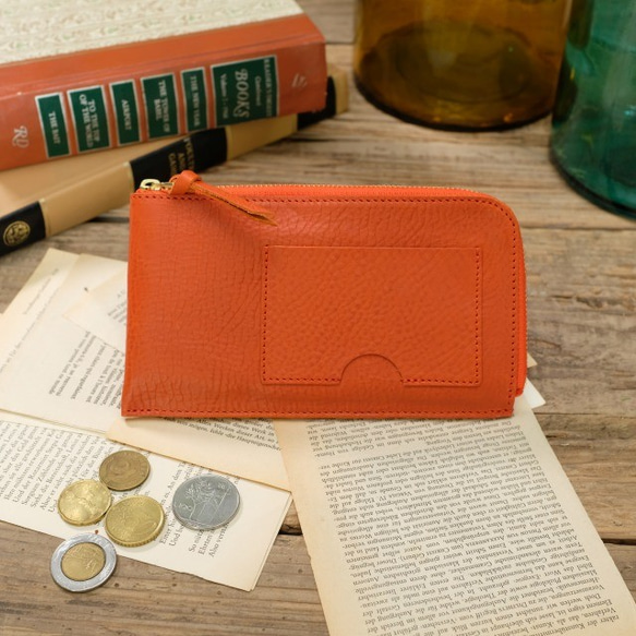 薄くて軽いお財布 / Arizona Compact Wallet *Orange 2枚目の画像